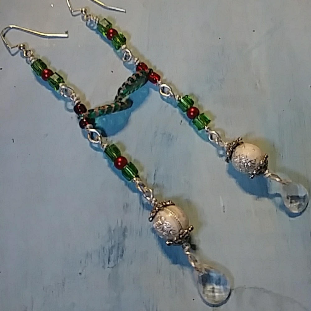 Handmade Christmas earrings